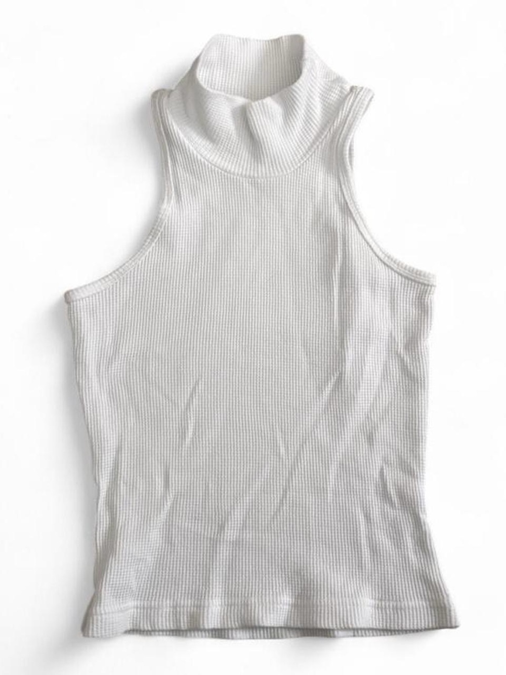 Y2K Hard Tail waffle knit mock neck tank